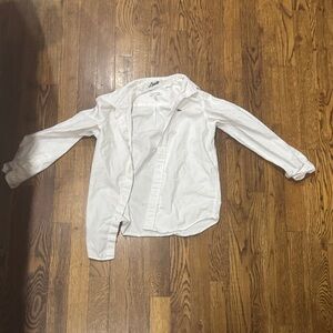 Lacoste White Casual Button Down Shirt